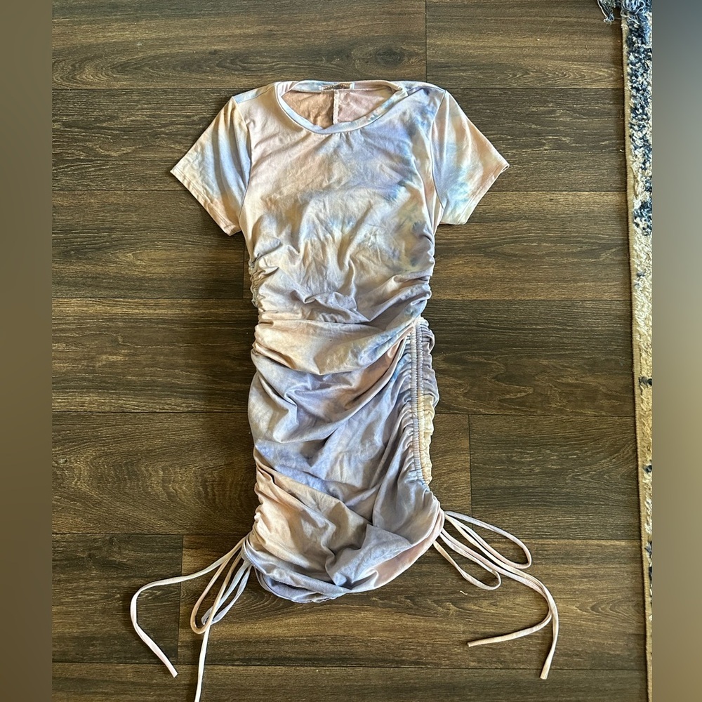 Endless Blue Tie Dye Scrunched Sides Bodycon Dress
NWOT